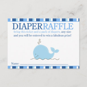 Pequeña tarjeta Baby Shower Diaper Raffle de balle