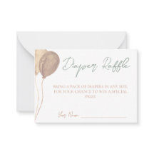 Tarjeta Baby Shower Diaper Raffle para globos