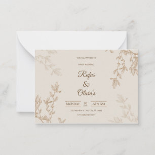 Pequeña tarjeta boda