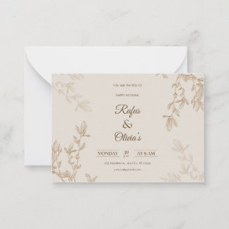 Pequeña tarjeta boda