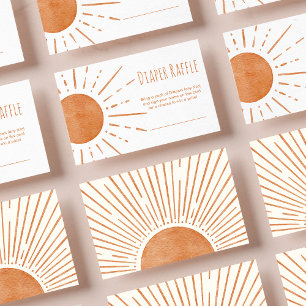 Pequeña Tarjeta Boho Sun Baby Shower Diaper Raffle