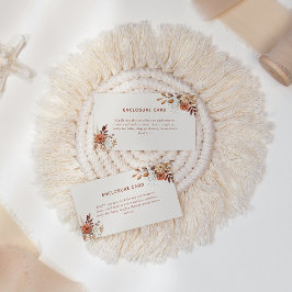 Pequeña Tarjeta Boho Terracotta Floral de clausura