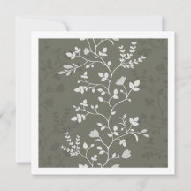 Tarjeta Botánica Minimalista de Florales Sinuosos