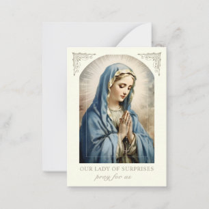 Pequeña Tarjeta Católica Santa de Nuestra Señora de las So
