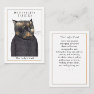 Pequeña Tarjeta comercial CAT MAID de LADY