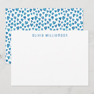 Pequeña Tarjeta con Corazón de Amor Azul