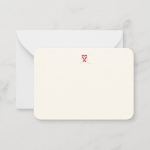 Pequeña Tarjeta con Corazón de Caramelo Adorable