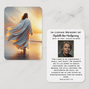 Pequeña Tarjeta conmemorativa funeraria personalizable Sal