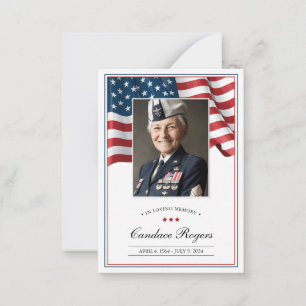 Pequeña Tarjeta conmemorativa patriótica
