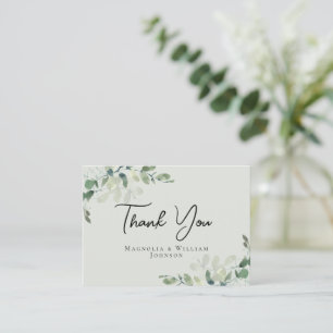 Pequeña Tarjeta de agradecimiento a Eucalyptus Sage Green