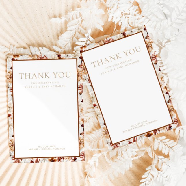 Pequeña Tarjeta de agradecimiento a Floral Rustica de Flor (Subido por el creador)