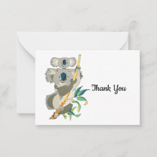 Pequeña Tarjeta de agradecimiento a Koala Bear