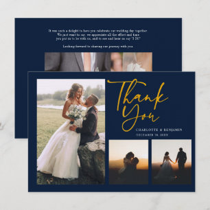 Pequeña Tarjeta de agradecimiento a mano de Collage de fot