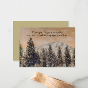 Pequeña Tarjeta de agradecimiento a Snowowley Pine Forest