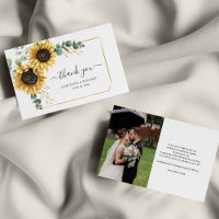 Tarjeta de agradecimiento al Boda del girasol pres