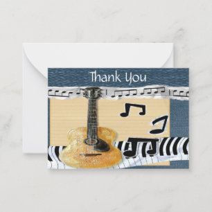 Pequeña Tarjeta de agradecimiento al estilo musical
