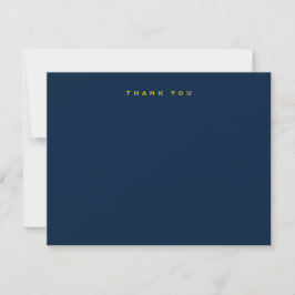 Pequeña Tarjeta de agradecimiento azul marino elegante