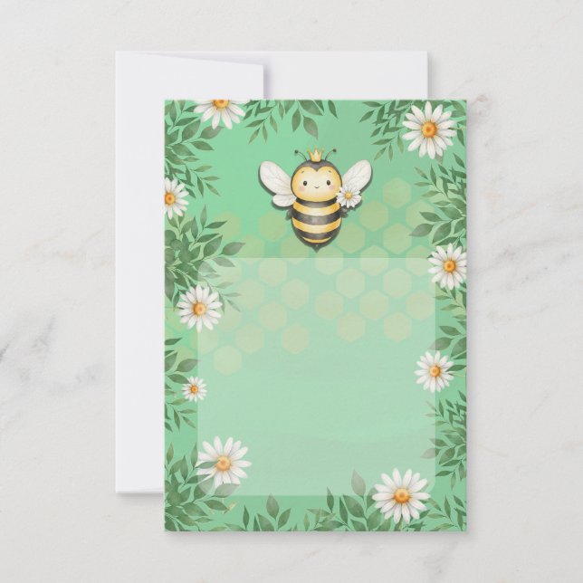Pequeña tarjeta de agradecimiento de abeja zumbido (Anverso)