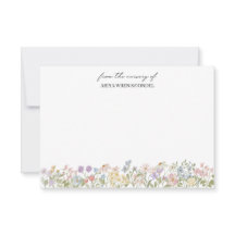 Tarjeta de agradecimiento de acuarela floral para