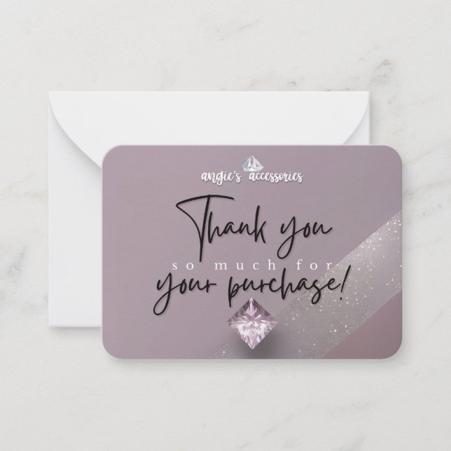 Pequeña Tarjeta de agradecimiento de Angie's Accessories P (Anverso)