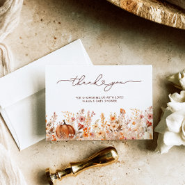 Pequeña tarjeta de agradecimiento de Baby Shower d