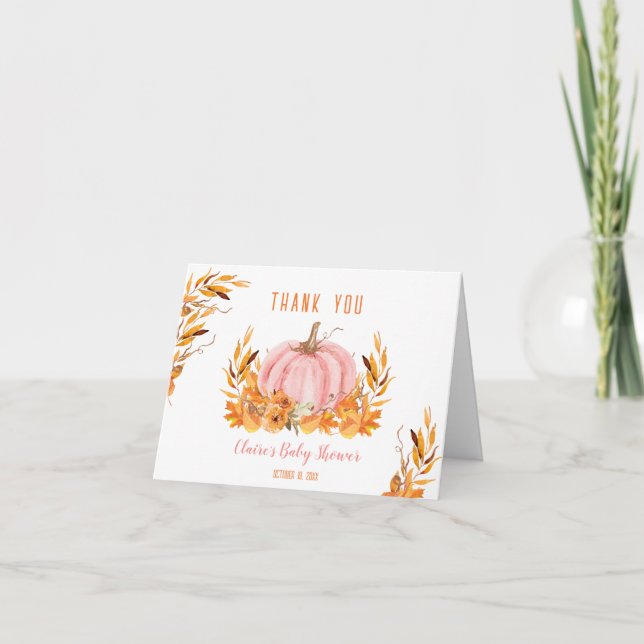 Pequeña tarjeta de agradecimiento de Baby Shower r (Anverso)