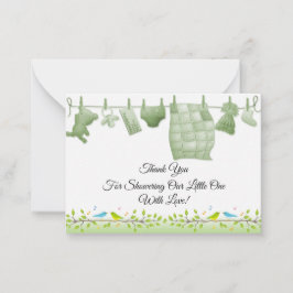 Pequeña Tarjeta de agradecimiento de Bird on Branch Tree