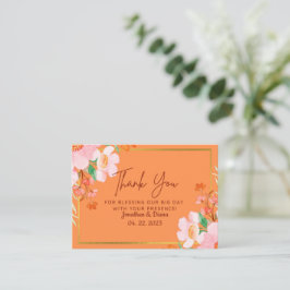 Pequeña Tarjeta de agradecimiento de boda
