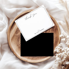 Pequeña Tarjeta de agradecimiento de boda con guión inform