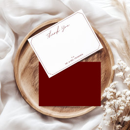 Pequeña Tarjeta de agradecimiento de boda con guión inform
