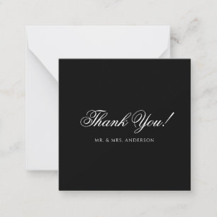 Pequeña Tarjeta de agradecimiento de boda con letra script