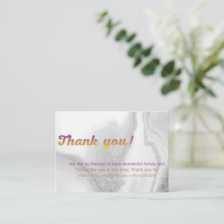 Pequeña Tarjeta de agradecimiento de boda con vegetación e