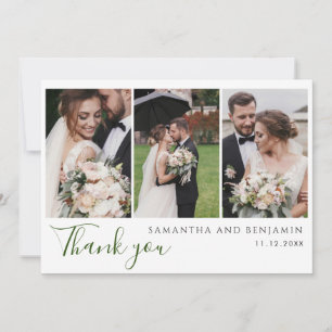 Pequeña Tarjeta de agradecimiento de Boda de fotos de pers