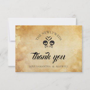 Pequeña Tarjeta de agradecimiento de boda de Halloween
