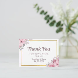 Pequeña Tarjeta de agradecimiento de boda floral