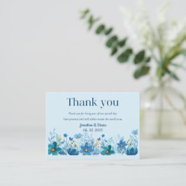 Pequeña Tarjeta de agradecimiento de boda floral