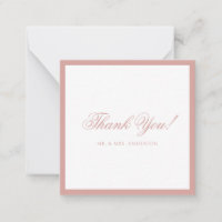 Tarjeta de agradecimiento de boda formal clásica c