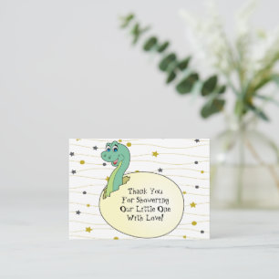 Pequeña Tarjeta de agradecimiento de Cute Dinosaur Baby Sh