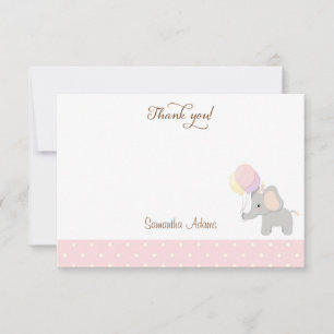 Pequeña Tarjeta de agradecimiento de Cute Giraffe Baby Sho