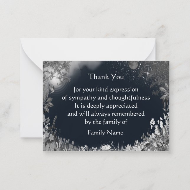 Pequeña Tarjeta de agradecimiento de Fairtale World (Anverso)