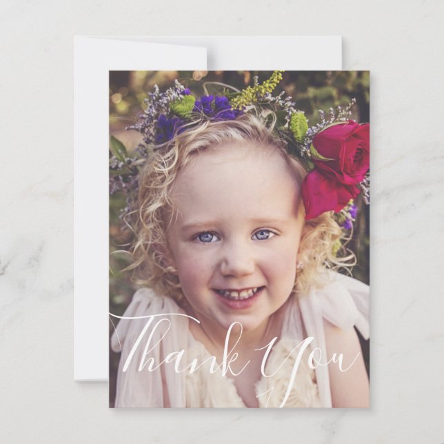 Pequeña Tarjeta de agradecimiento de foto (Anverso)