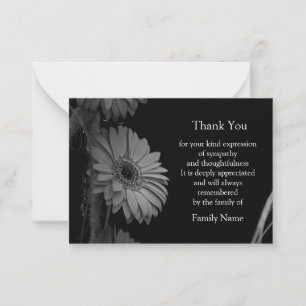 Pequeña Tarjeta de agradecimiento de girasol aislado