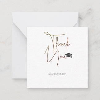 Pequeña Tarjeta de agradecimiento de graduación Dalton Whi