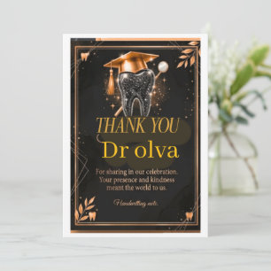Pequeña Tarjeta de agradecimiento de graduación de higiene