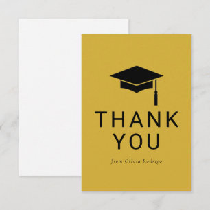 Pequeña Tarjeta de agradecimiento de graduación minimalist