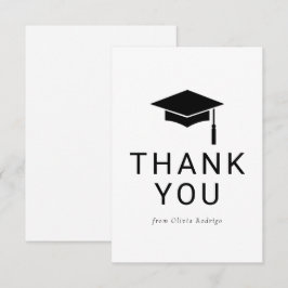 Pequeña Tarjeta de agradecimiento de graduación minimalist