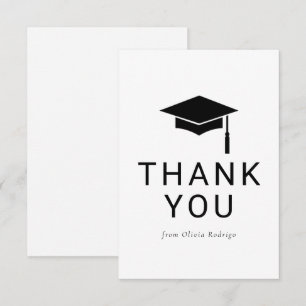 Pequeña Tarjeta de agradecimiento de graduación minimalist