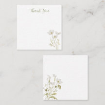 Tarjeta de agradecimiento de jardín florecido flor