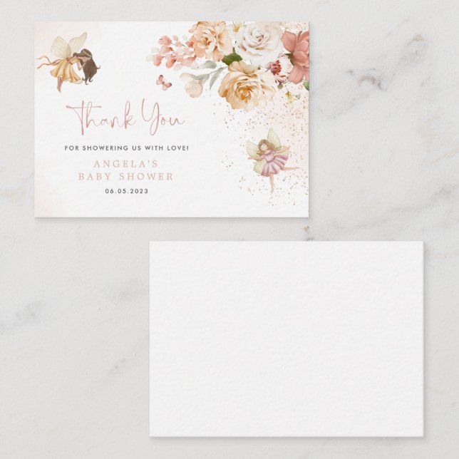 Pequeña Tarjeta de agradecimiento de Magic Fairy Garden Ba (Anverso / Reverso)