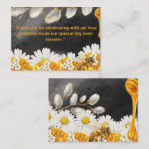 Tarjeta de agradecimiento de miel de girasol rústi